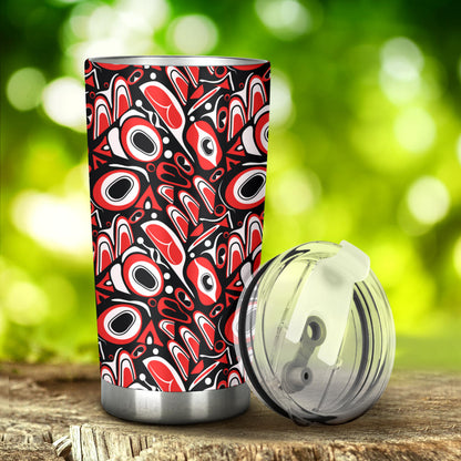 Totem Pole Texture Design Tumbler