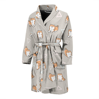 Shiba Inu Print Design LKS307 Men Bathrobe