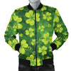 Shamrock Clover Print Men Bomber Jacket