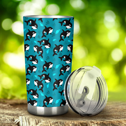 Whale Sea Design Themed Print Tumbler