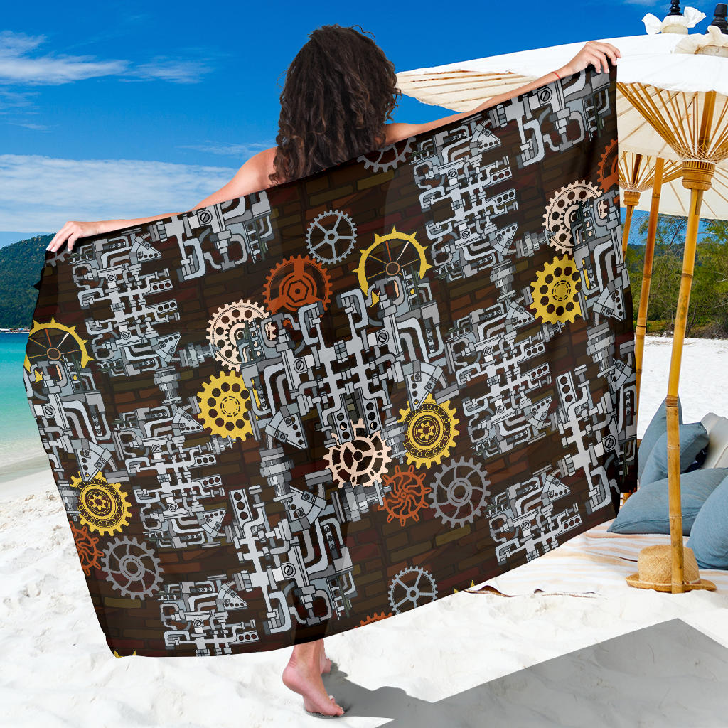 Mechanic Pattern Print Design 04 Sarong Pareo Wrap