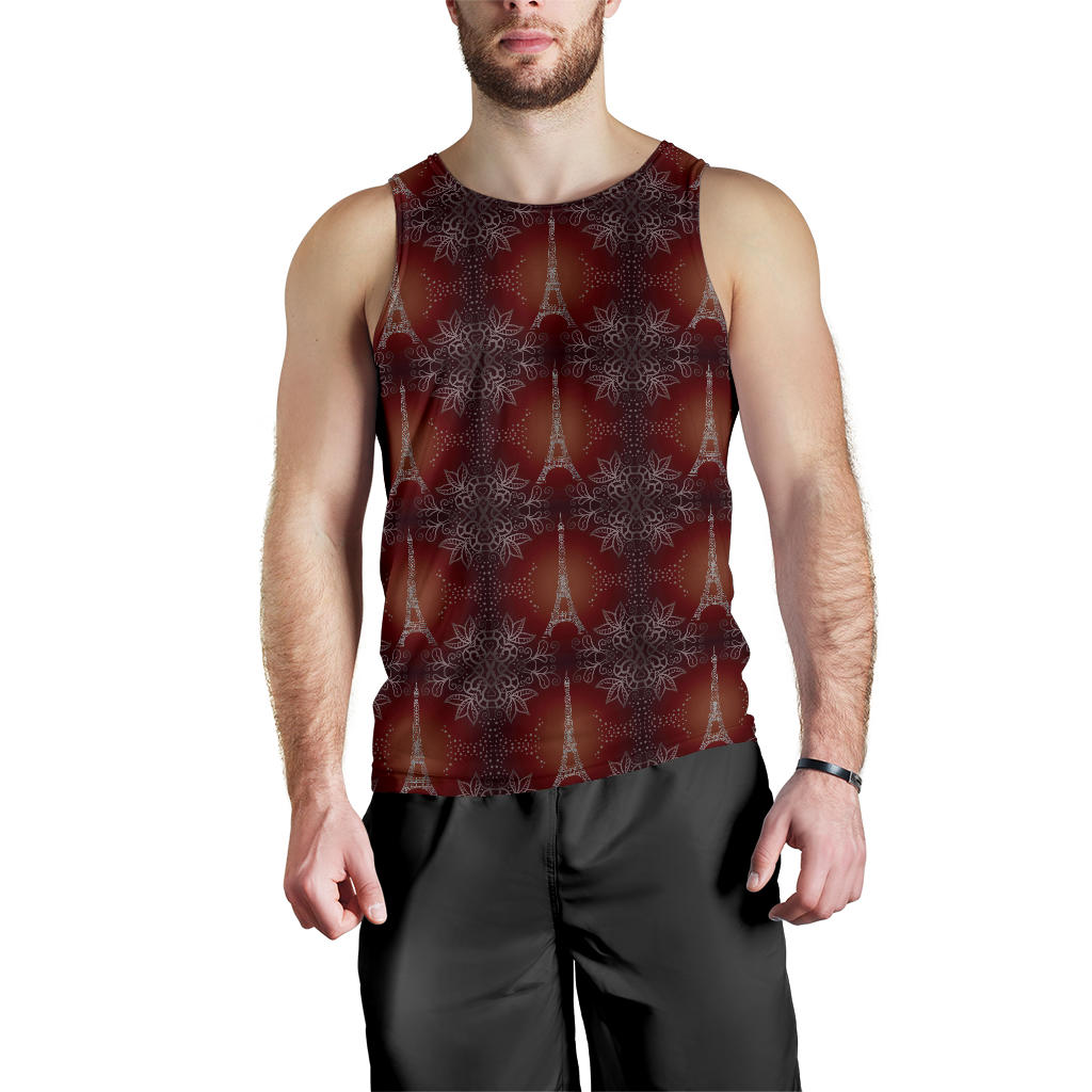 Eiffel Tower Drawing Print Men Tank Top