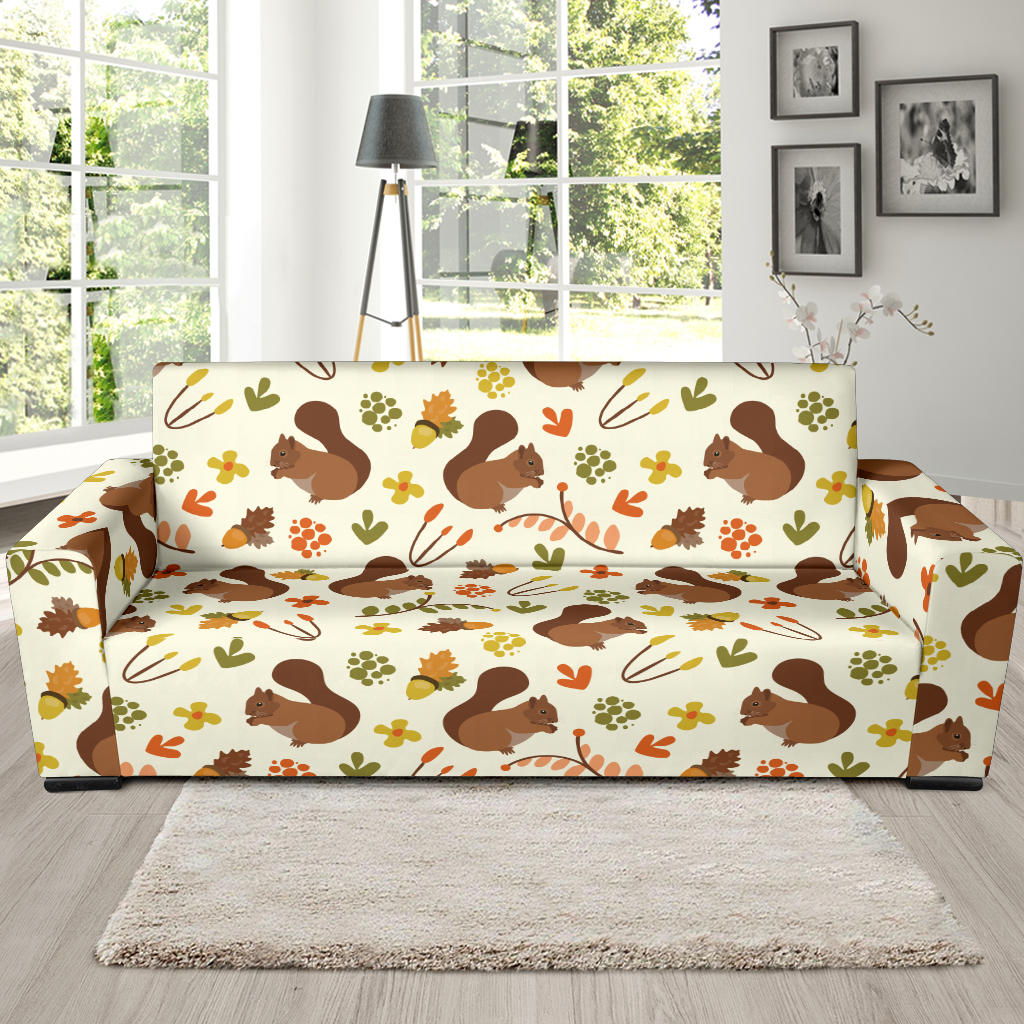 Squirrel Print Design LKS3010 Sofa Slipcover