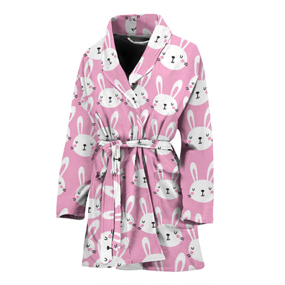 Rabbit Print Design LKS401 Women Bathrobe