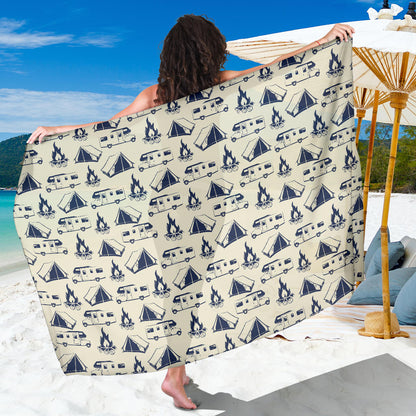Campfire Pattern Print Design 01 Sarong Pareo Wrap