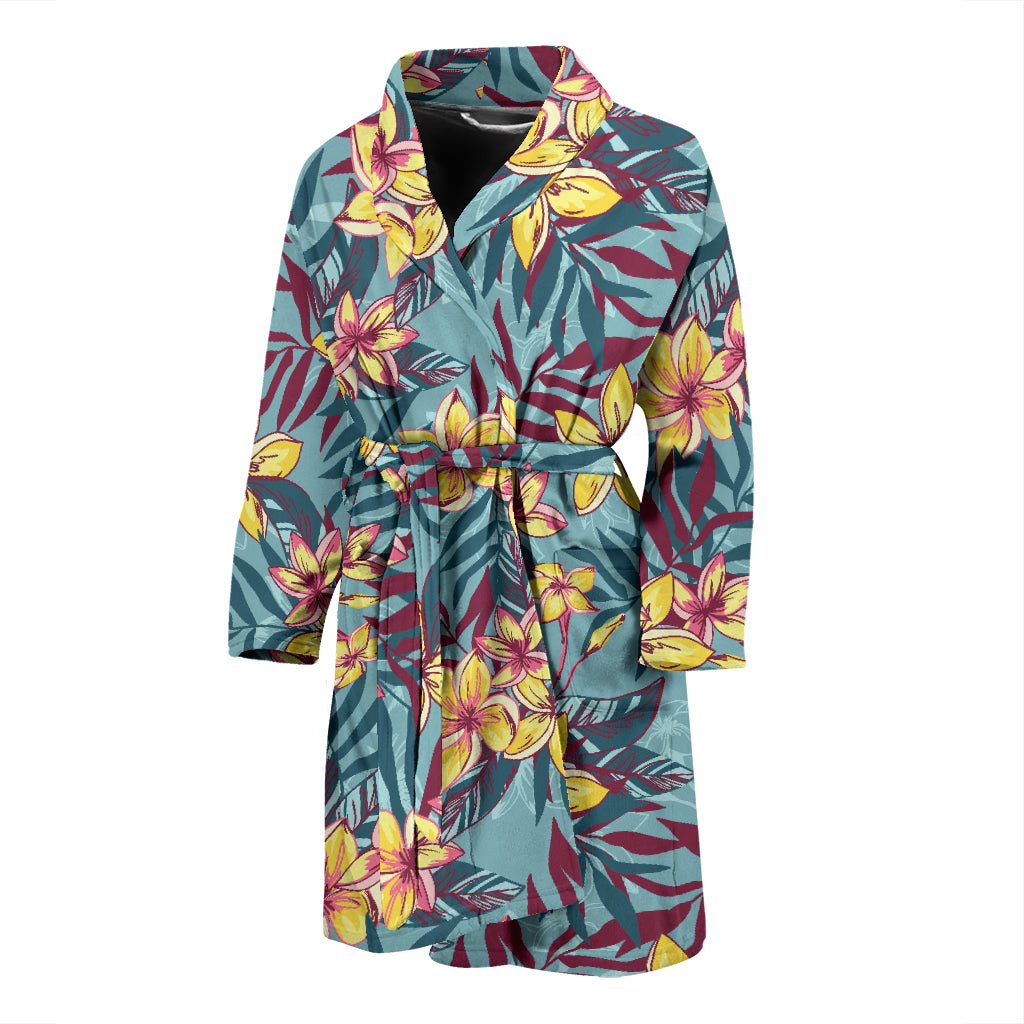 Summer Floral Print Design LKS304 Men Bathrobe