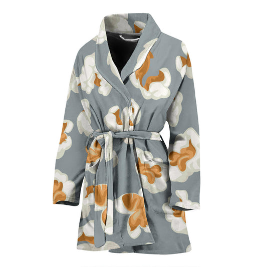 Popcorn Pattern Print Design A05 Women Bathrobe