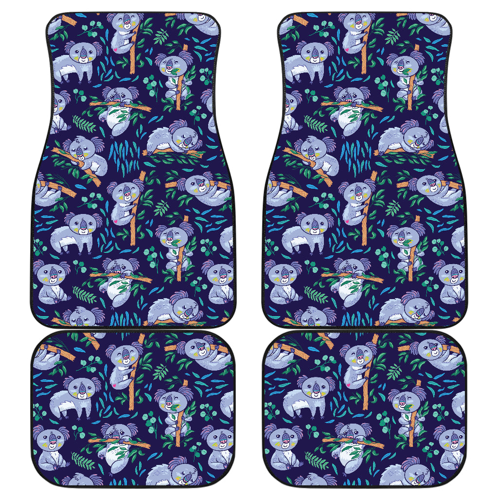 Koala Themed Design Print Car Floor Mats Front Back