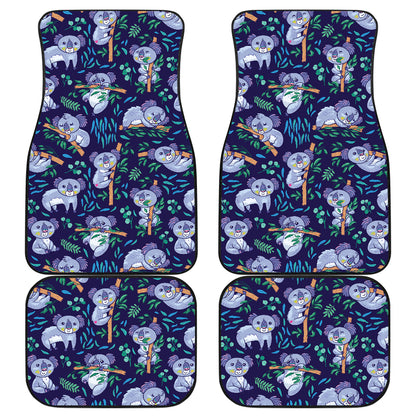 Koala Themed Design Print Car Floor Mats Front Back