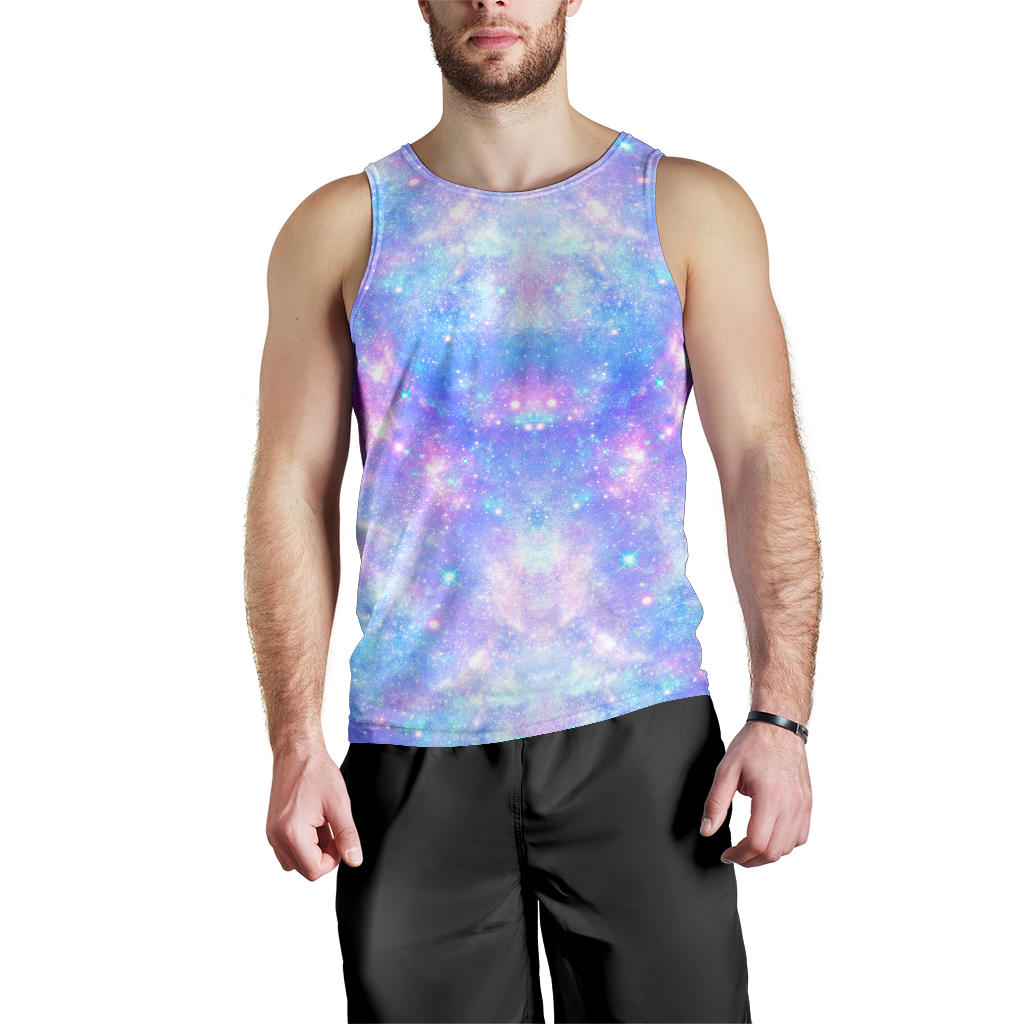 Galaxy Stardust Pastel Color Print Men Tank Top