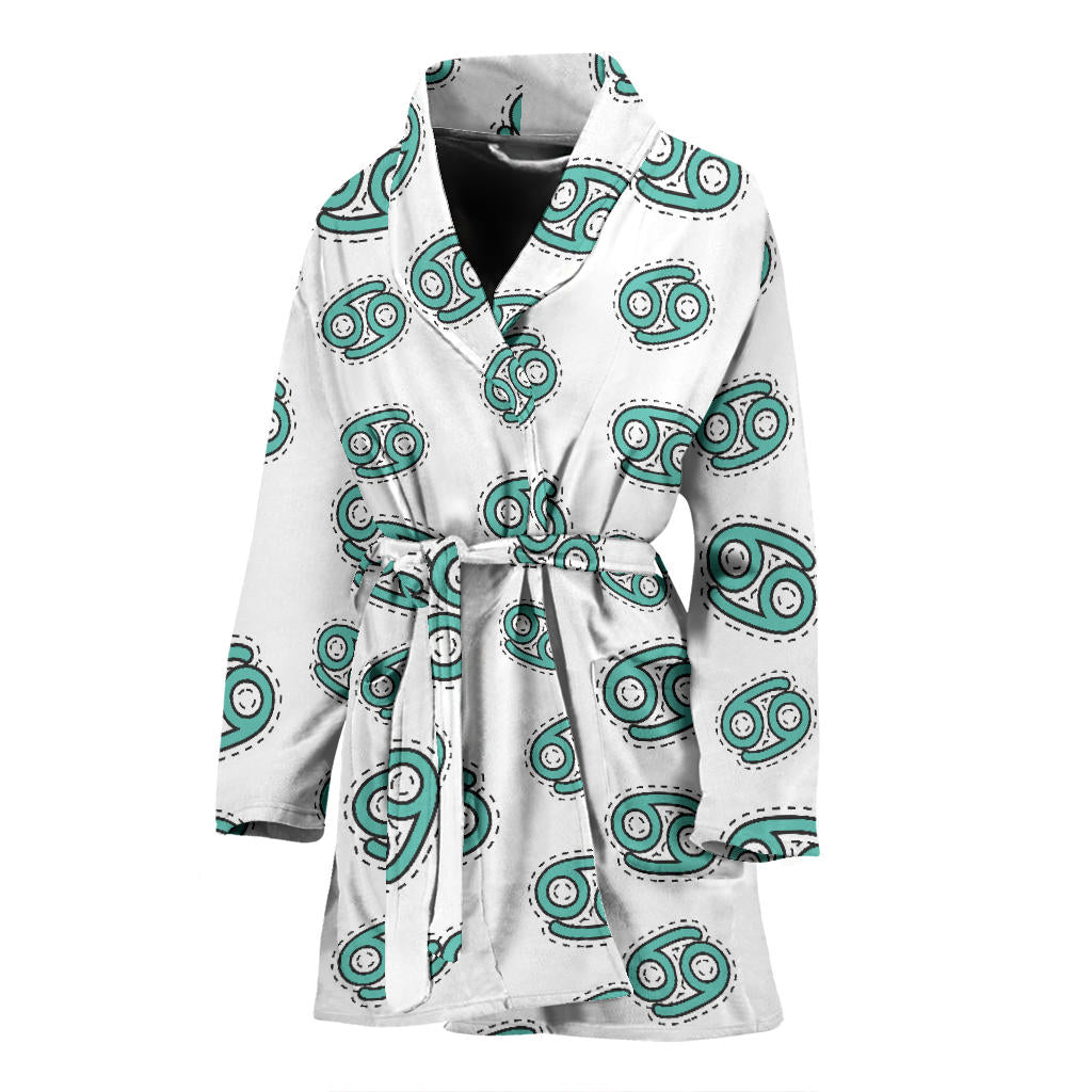 Cancer Zodiac Pattern Print Design 04 Women Bathrobe