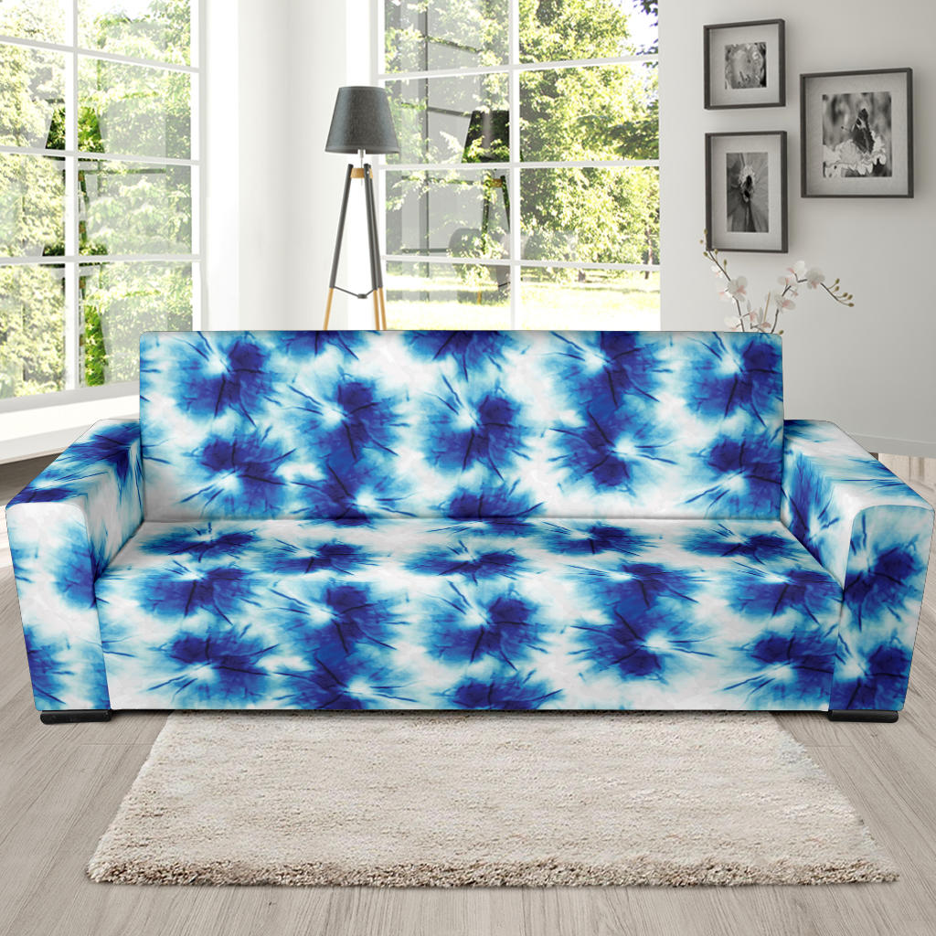 Tie Dye Blue Print Design LKS305 Sofa Slipcover