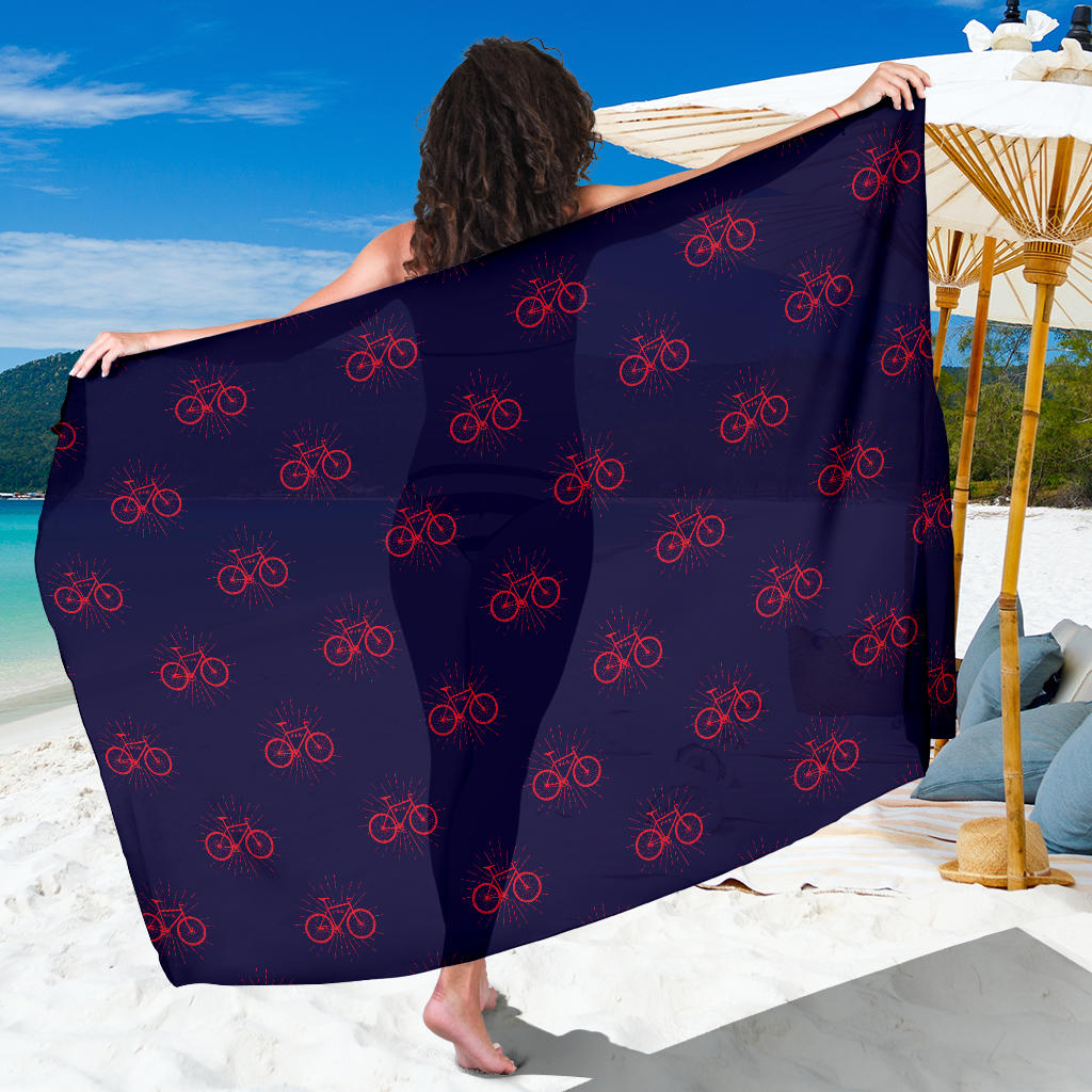 Bicycle Pattern Print Design 01 Sarong Pareo Wrap