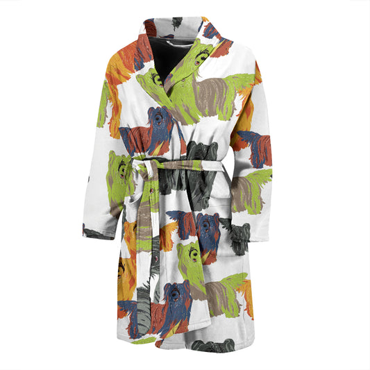 Skye Terriers Print Design LKS301 Men Bathrobe