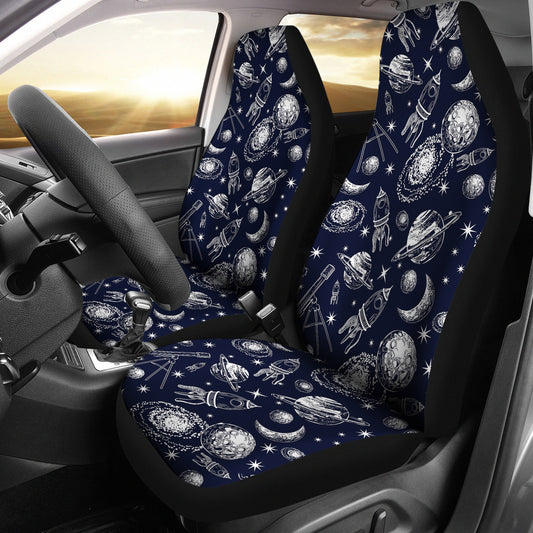 Space Rocket Print Design LKS301 Car Seat Covers