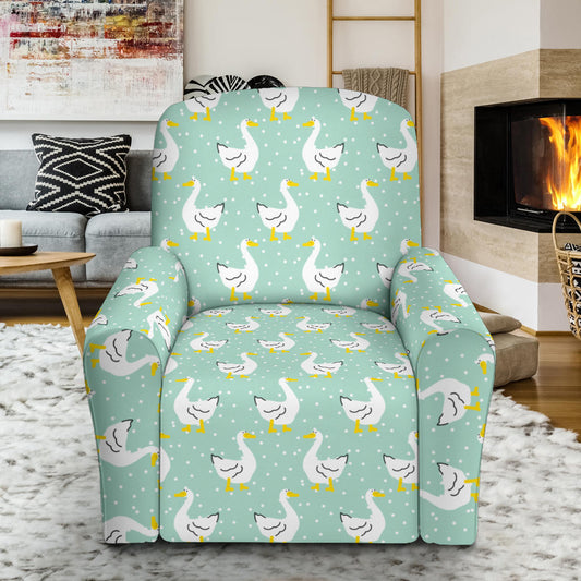 Goose Print Design LKS404 Recliner Slipcover with Pocket