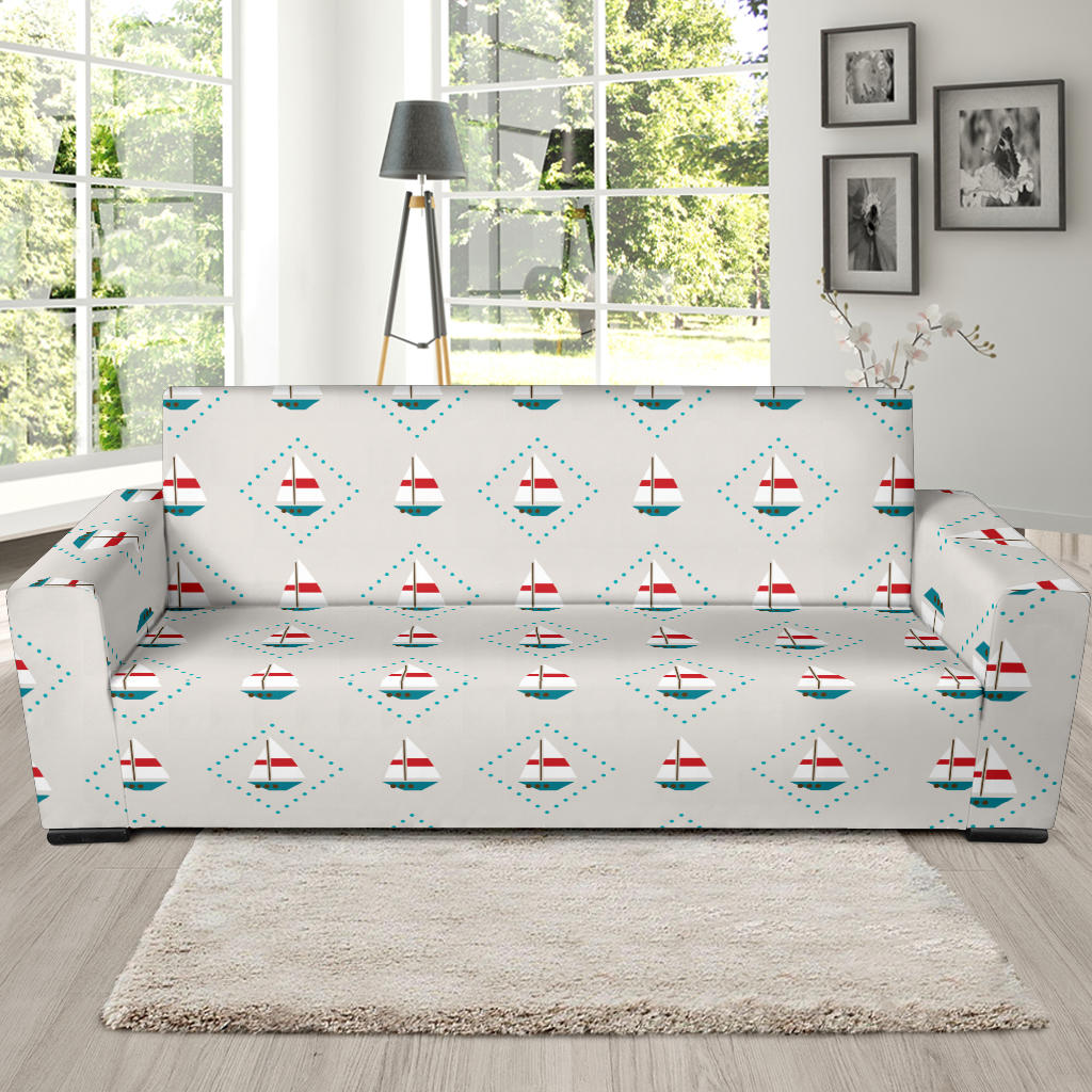 Sailboat Print Design LKS301 Sofa Slipcover