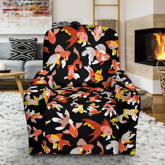 Goldfish Print Design LKS401 Recliner Slipcover with Pocket