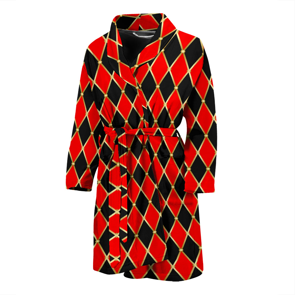 Harlequin Print Design LKS401 Men Bathrobe