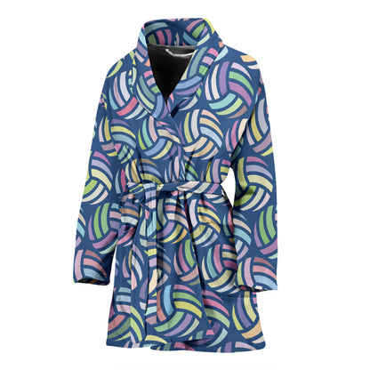 Volleyball Print Design LKS301 Women Bathrobe