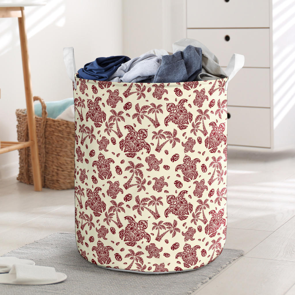 Polynesian Tattoo Turtle Themed Laundry Basket