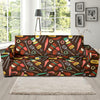 Barbecue Pattern Print Design 05 Sofa Slipcover