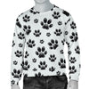 Paw Themed Print Men Long Sleeve Sweatshirt