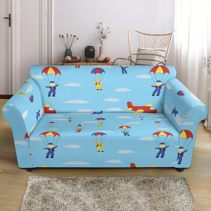Skydiver Print Design LKS304 Loveseat Couch Slipcover