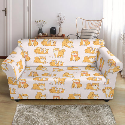 Shiba Inu Print Design LKS308 Loveseat Couch Slipcover