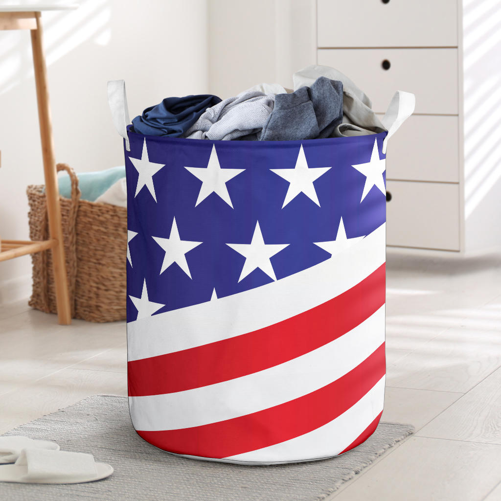 American flag Print Laundry Basket