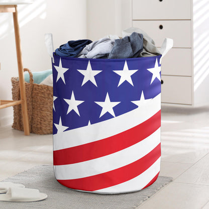 American flag Print Laundry Basket