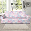 Dahlia Pattern Print Design 01 Sofa Slipcover