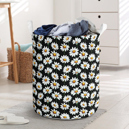 Daisy Print Pattern Laundry Basket