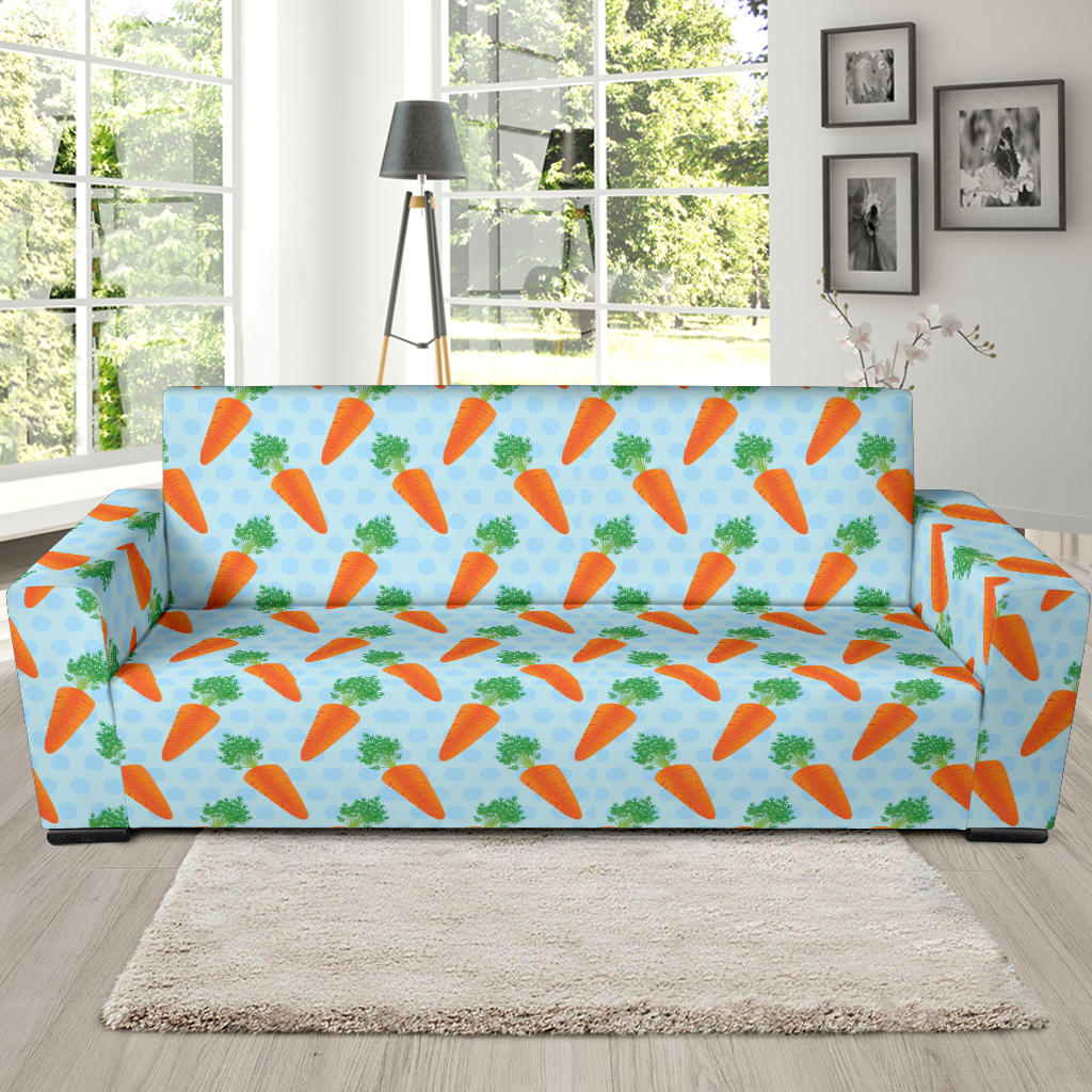 Carrot Pattern Print Design 01 Sofa Slipcover