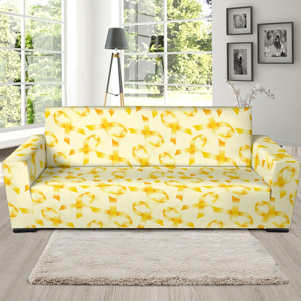 Childhood cancer Pattern Print Design 01 Sofa Slipcover