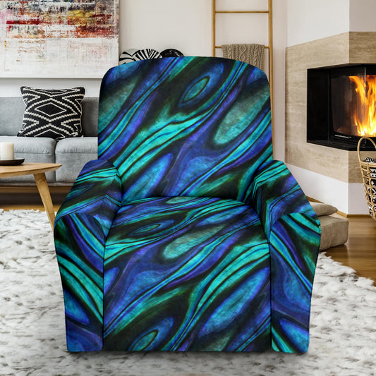 Abalone Pattern Print Design 03 Recliner Slipcover with Pocket
