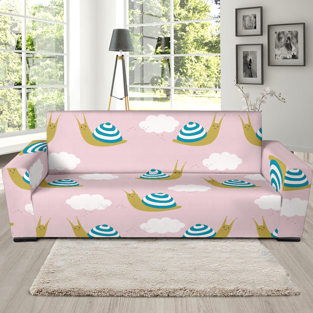 Snail Pattern Print Design 02 Sofa Slipcover