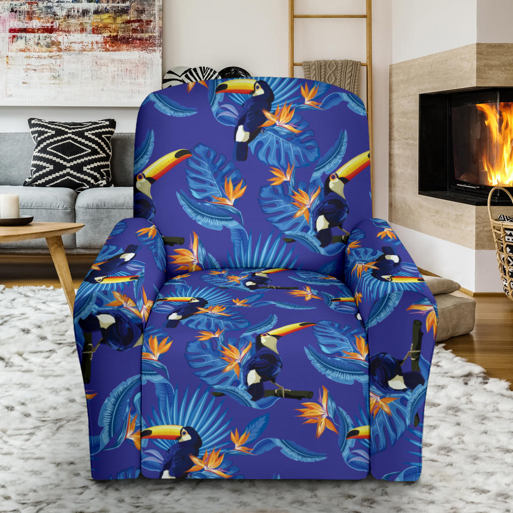Toucan Print Design LKS306 Recliner Slipcover with Pocket