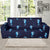 SeaHorse Blue neon Pattern Print Design 03 Sofa Slipcover