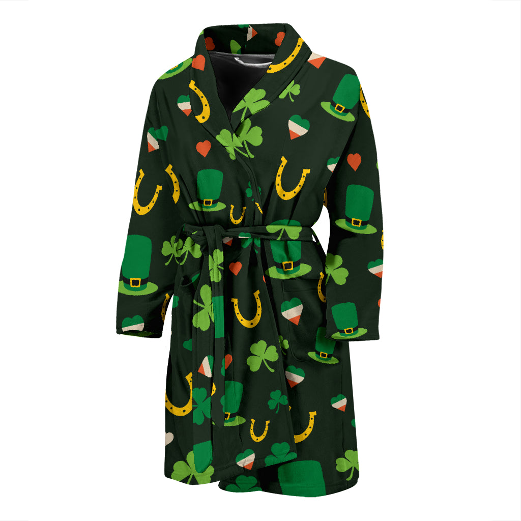 Shamrock Print Design LKS308 Men Bathrobe