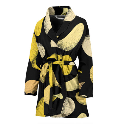Potato Pattern Print Design A02 Women Bathrobe