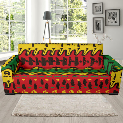 Rasta Pattern Print Design A01 Sofa Slipcover