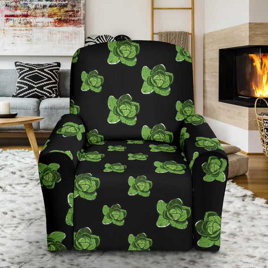 Cabbage Pattern Print Design 03 Recliner Slipcover with Pocket