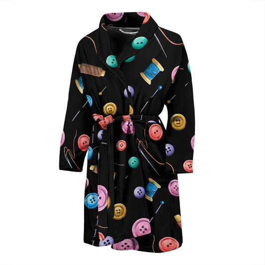 Sewing Print Design LKS309 Men Bathrobe