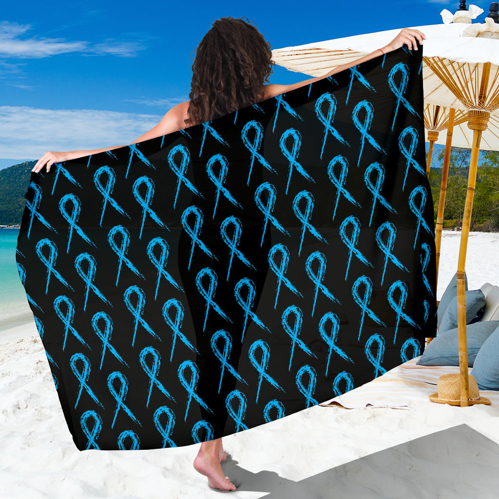 Prostate cancer Pattern Print Design A02 Sarong Pareo Wrap