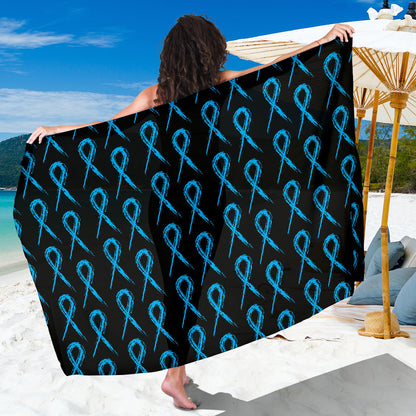 Prostate cancer Pattern Print Design A02 Sarong Pareo Wrap