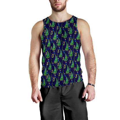 Peacock Art Design Print Men Tank Top