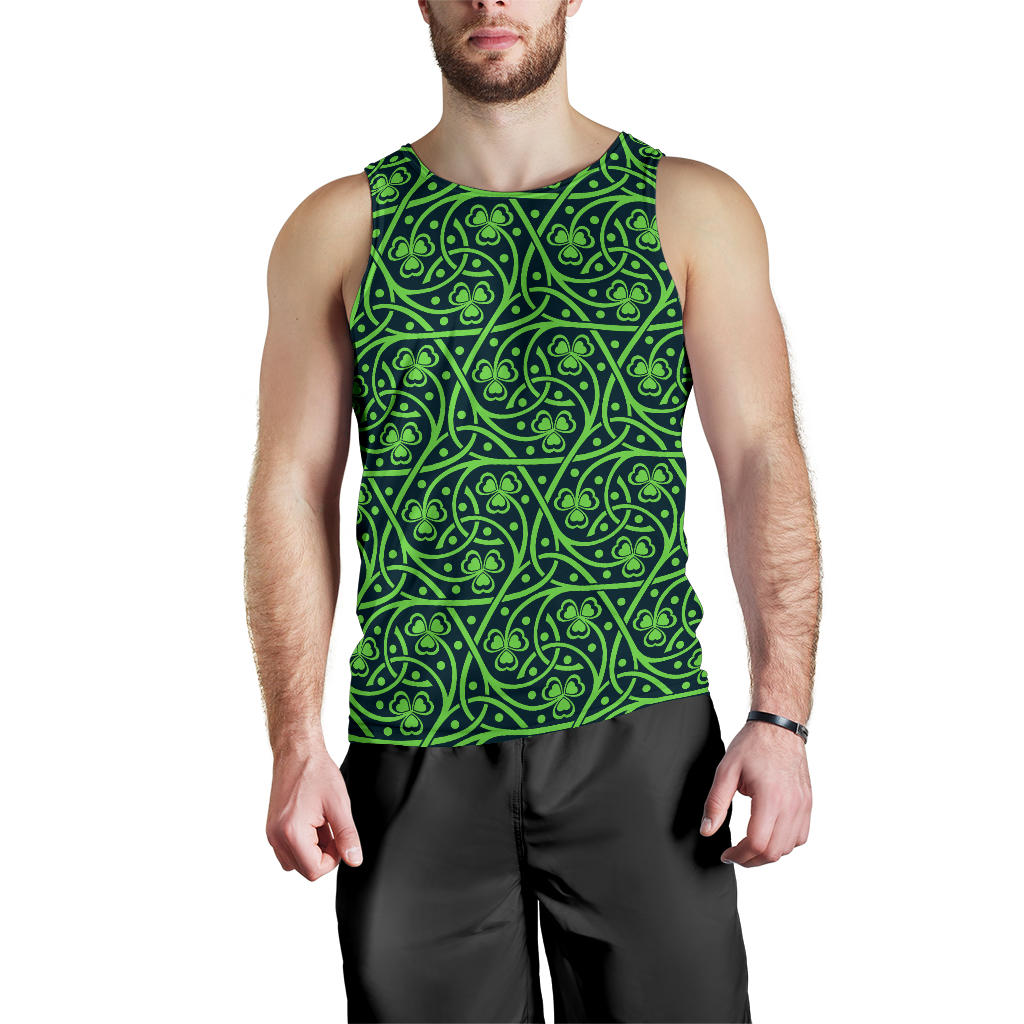 Shamrock Themed Print Men Tank Top