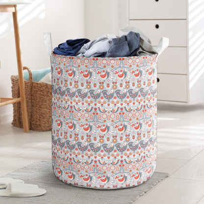 Swedish Nordic Design Print Laundry Basket