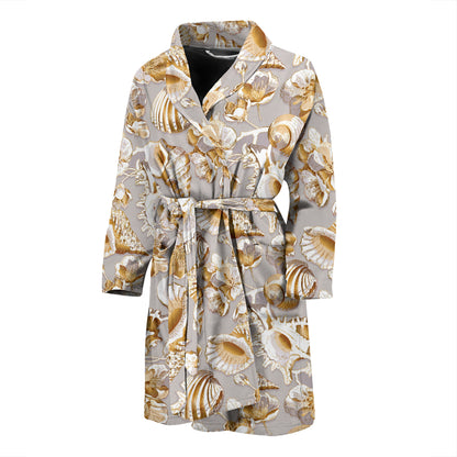 Seashell Print Design LKS309 Men Bathrobe